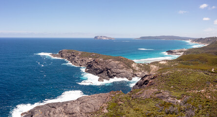 spectacular View of the coastline of Great Australian Bay and Chatham Island, western australia, down under, australia