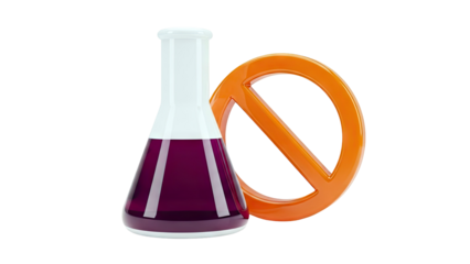 No Chemicals Symbol with Flask