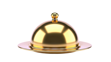 Shiny Golden Serving Cloche