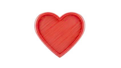 Red Heart Shape with Textured Interior