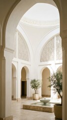Obraz premium Islamic background for mobile with a clean and airy architectural interior view