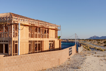 Obraz premium New residential home under construction