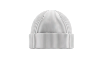 Light Gray Ribbed Beanie Hat