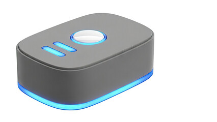 Modern Gray Device with Blue LED Lights