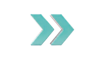 Double Teal Chevron Arrow Icon