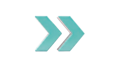 Double Teal Chevron Arrow Icon