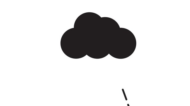 rain icon animation  simple flat