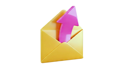 3D Email Send Icon