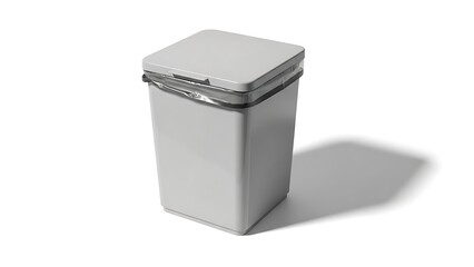Metal Storage Container with Hinged Lid.