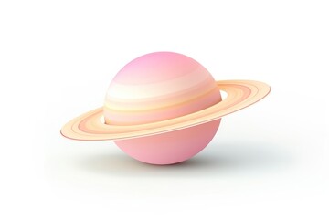 Fototapeta premium Planet saturn space egg white background.