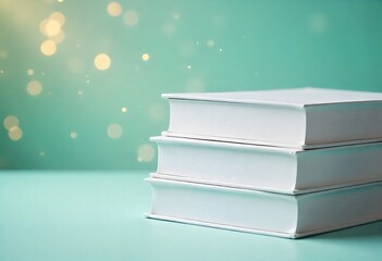 Illustration of stacked books with glowing digital network elements, symbolizing online education, e-learning, knowledge sharing, artificial intelligence, modern technology, virtual courses.