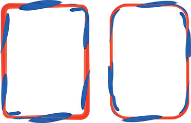 red blue colorful abstract design decorative rectangular frames