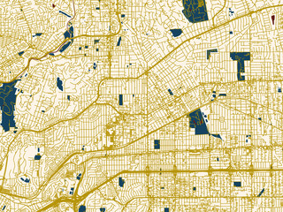 Urban map background of Alhambra, California