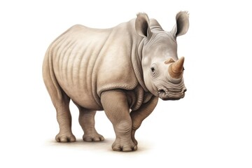 Obraz premium Rhinoceros wildlife cartoon animal.