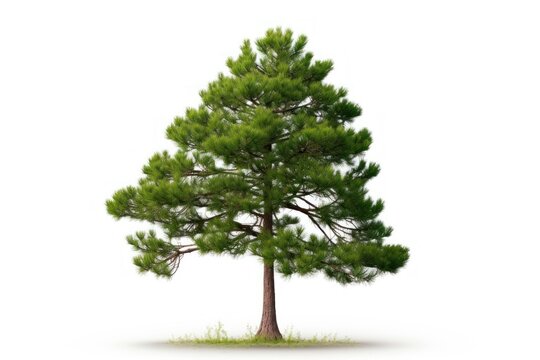 Pitch pine tree plant white background tranquility.