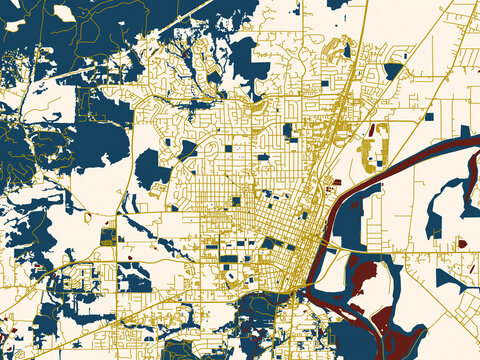 Urban map background of Corvallis, Oregon