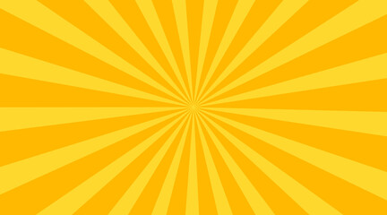Circus background with spiral yellow and orange rays. Vintage radial sunburst pattern with dynamic beams. Retro carnival, circus tent, summer fair or chapiteau style backdrop for posters, banners © Maryna