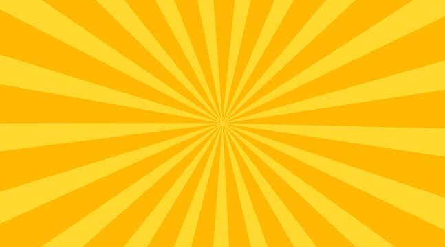 Circus background with spiral yellow and orange rays. Vintage radial sunburst pattern with dynamic beams. Retro carnival, circus tent, summer fair or chapiteau style backdrop for posters, banners