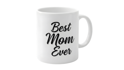 Best mom ever mug mother's day gift idea isolated on transparent background