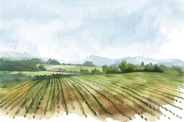 Obraz premium Field agriculture countryside landscape outdoors.