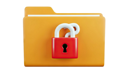 Folder with Locked Padlock Icon