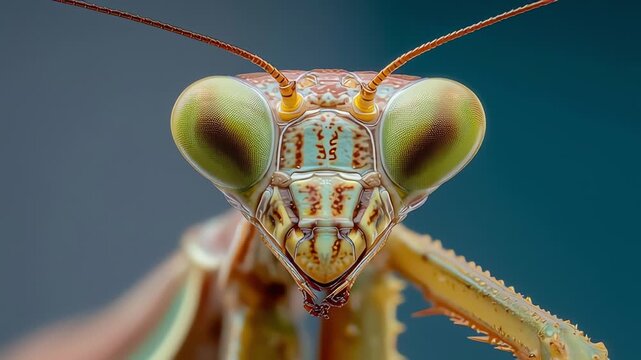 Praying Mantis Close-Up: Detailed Insect Portrait