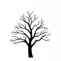 Obraz premium tree, silhouette, vectorart, nature, plant, forest, woodland, black, shadow, outline, flatdesign, simple, minimal, icon, symbol, isolated, whitebackground, illustration, graphicdesign, clipart, ecolog