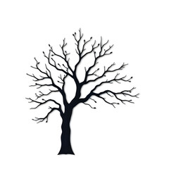 Naklejka premium treesilhouette, tree, vector, black, shadow, outline, flat, simple, minimal, icon, symbol, isolated, whitebackground, illustration, graphic, design, clipart, nature, plant, forest, woodland, ecology, 