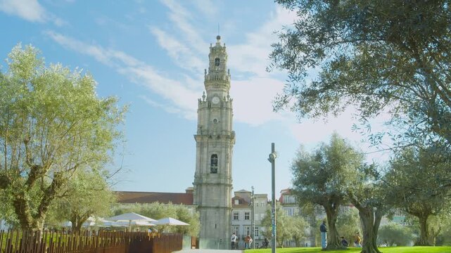 Exterior of a historic church in Porto downtown.