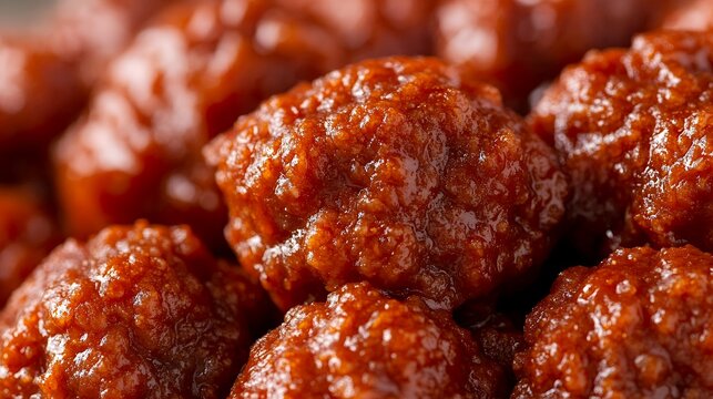 Close up macro shot of glossy Ethiopian tibs meat