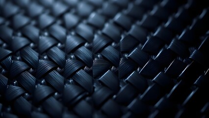 Obraz premium high-tech carbon fiber texture background with blue accents