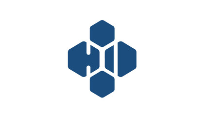 Obraz premium Blue Hexagon Logo Design Element.