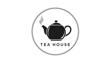 Obraz premium Black Tea Pot Logo Design Element.