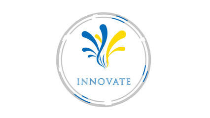 Obraz premium Innovate Logo with Splash Design Element.
