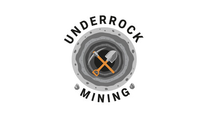 Underrock Mining Company Logo Design Element.