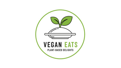Vegan Eats Logo with Serving Dish.