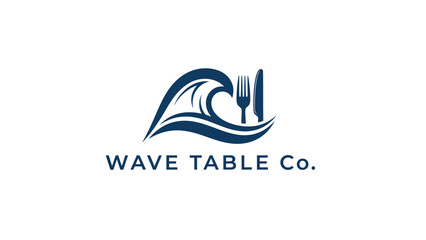 Wave Table Company Logo Design Element.