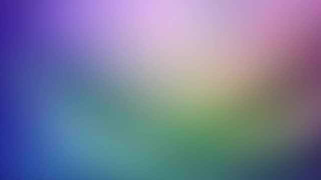 Soft muted teal and purple gradient animation with blurred particle flow and clean holographic texture. Perfect for video projects, background design or wallpaper