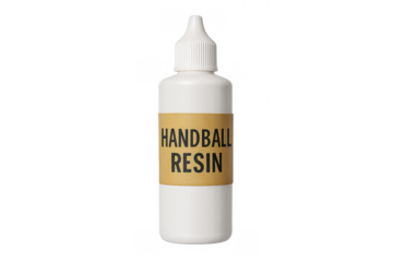 Handball resin bottle providing grip enhancement for players
