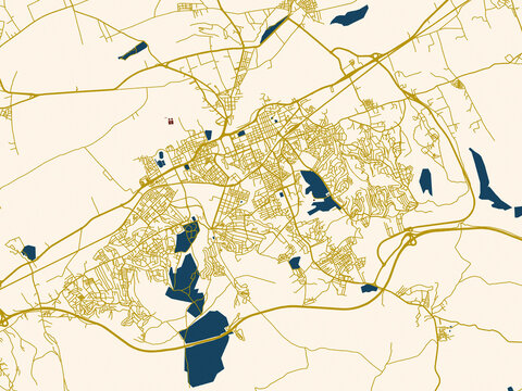 Urban map background of Chlef, Algeria