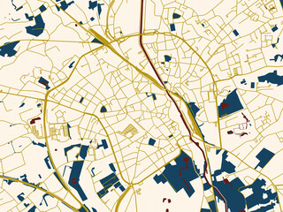 Abstract City Map Aalst Belgium