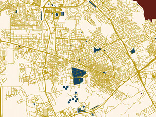 Urban map background of Ar Rifa', Bahrain