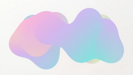 Organic gradient blobs slowly morphing with smooth color transitions on minimal abstract background for modern aesthetic