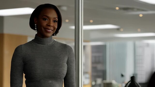 Professional African American Businesswoman Portrait in Mod