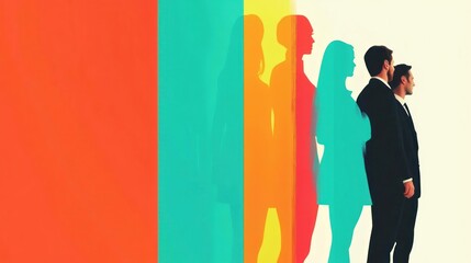 A group of international business owner modern art man.