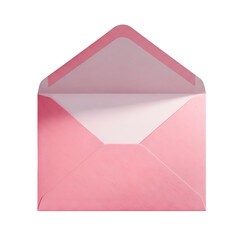 Pink Valentine's envelope is open