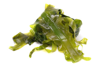 Seaweed wakame isolated on white background.