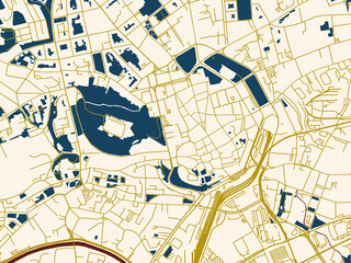 Brno center, Czechia &ndash; minimalist flat city map