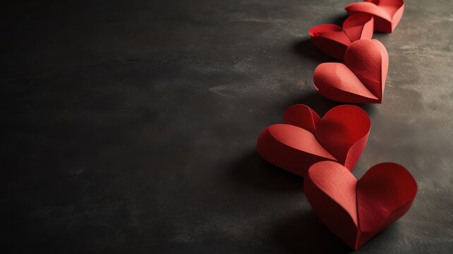 red ribbon on black background