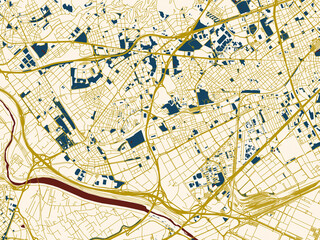 Minimalist Map Hospitalet Llobregat Spain